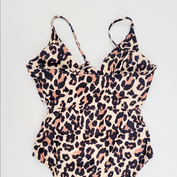 Women Sexy Solid Push Up High Cut Lace Up Halter One Piece Swimsuit - Picture 4 of 4